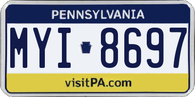 PA license plate MYI8697