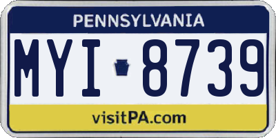 PA license plate MYI8739