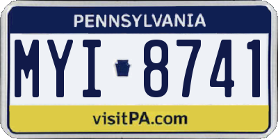 PA license plate MYI8741