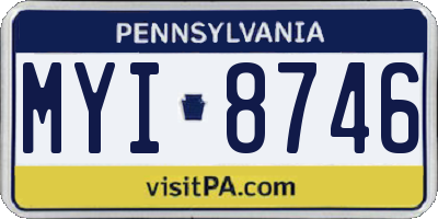 PA license plate MYI8746