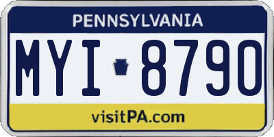 PA license plate MYI8790