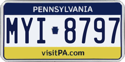 PA license plate MYI8797
