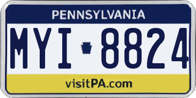 PA license plate MYI8824