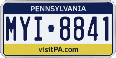 PA license plate MYI8841