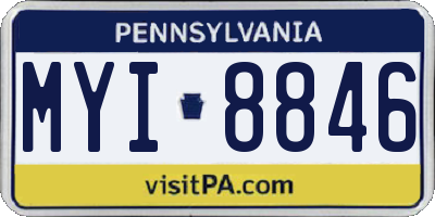 PA license plate MYI8846