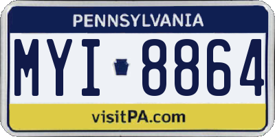 PA license plate MYI8864