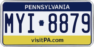 PA license plate MYI8879