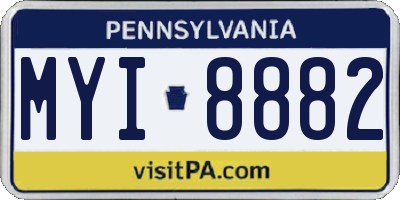PA license plate MYI8882