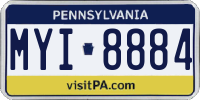 PA license plate MYI8884