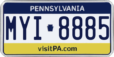 PA license plate MYI8885