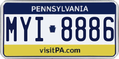 PA license plate MYI8886