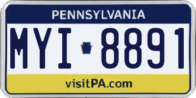 PA license plate MYI8891