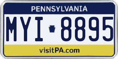 PA license plate MYI8895