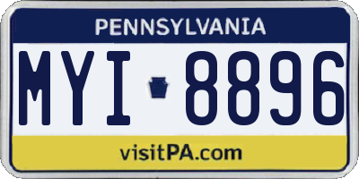 PA license plate MYI8896