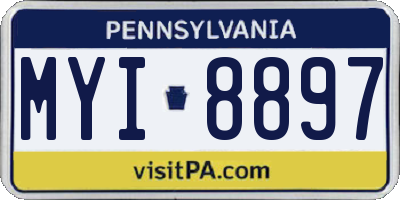 PA license plate MYI8897