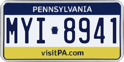 PA license plate MYI8941
