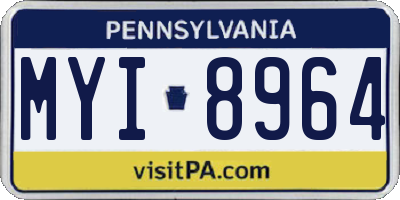 PA license plate MYI8964