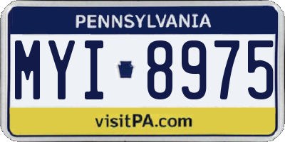 PA license plate MYI8975