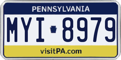 PA license plate MYI8979