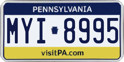 PA license plate MYI8995