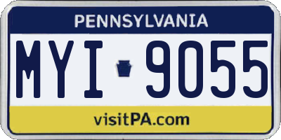 PA license plate MYI9055