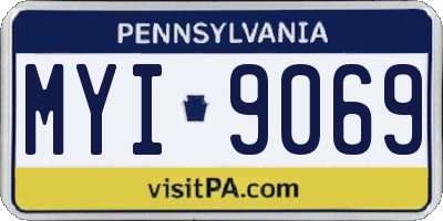 PA license plate MYI9069