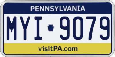 PA license plate MYI9079