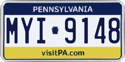 PA license plate MYI9148