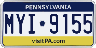 PA license plate MYI9155