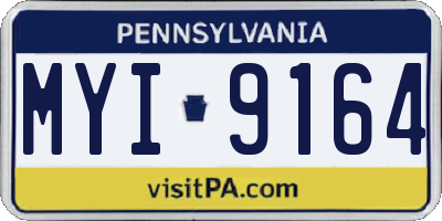 PA license plate MYI9164