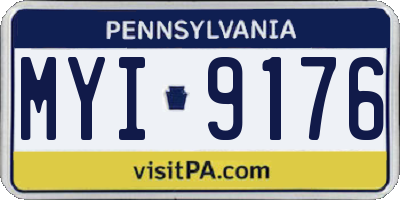 PA license plate MYI9176