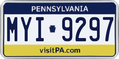 PA license plate MYI9297