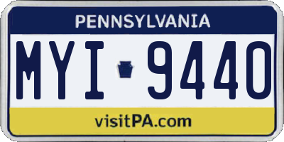 PA license plate MYI9440