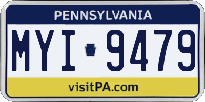PA license plate MYI9479