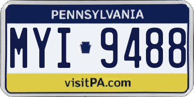 PA license plate MYI9488