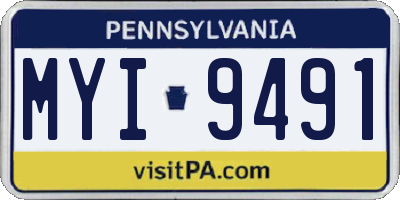 PA license plate MYI9491