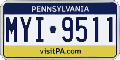 PA license plate MYI9511