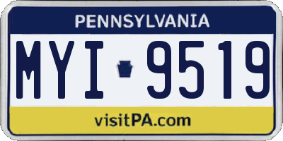 PA license plate MYI9519