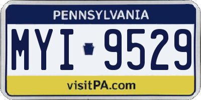 PA license plate MYI9529