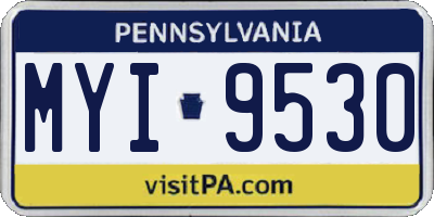 PA license plate MYI9530