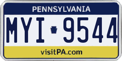 PA license plate MYI9544