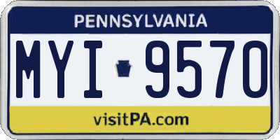 PA license plate MYI9570