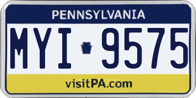 PA license plate MYI9575