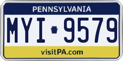 PA license plate MYI9579
