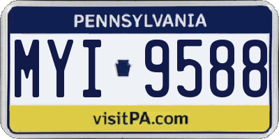 PA license plate MYI9588