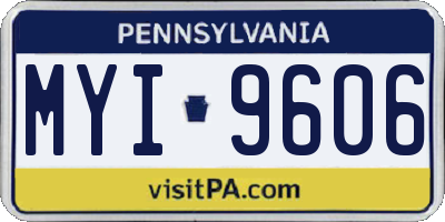 PA license plate MYI9606