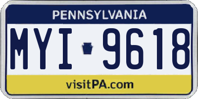 PA license plate MYI9618