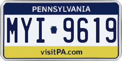 PA license plate MYI9619