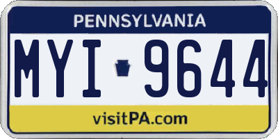 PA license plate MYI9644