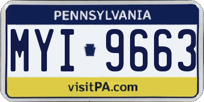 PA license plate MYI9663